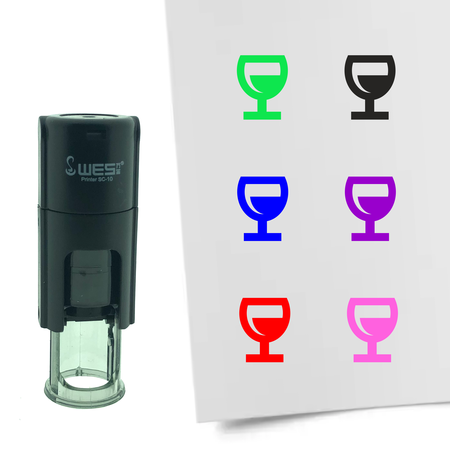 Stempel of Stempeltje van Glas Wijn 10mm rond