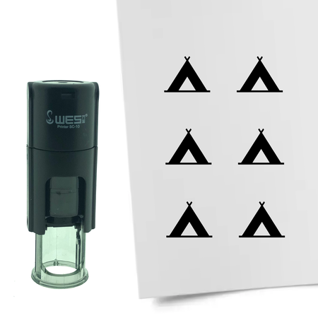Stempel of Stempeltje van een Tent 10mm rond