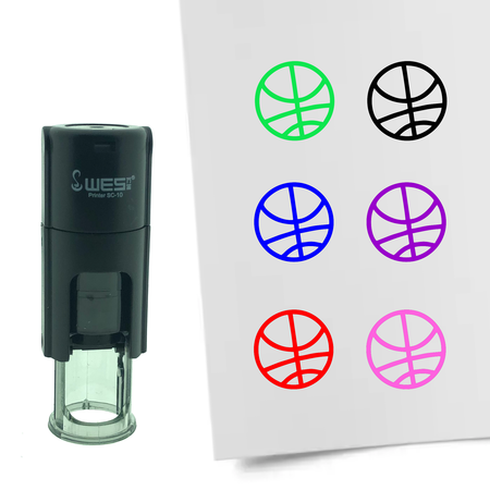Stempel of Stempeltje van een Basketbal 10mm rond