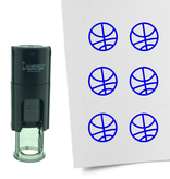 Stempel of Stempeltje van een Basketbal 10mm rond