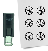 Stempel of Stempeltje van een Basketbal 10mm rond