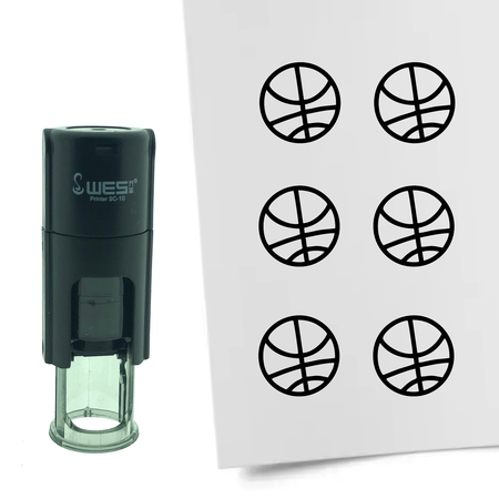 CombiCraft Stempel of Stempeltje van een Basketbal 10mm rond