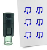 CombiCraft Stempel of Stempeltje van een Muzieknoten 10mm rond