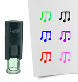 Stempel of Stempeltje van een Muzieknoten 10mm rond