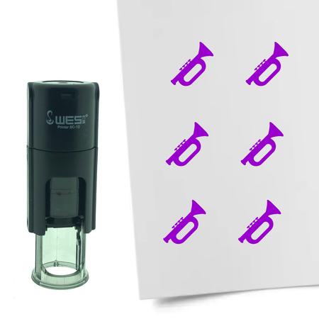 Stempel of Stempeltje van een Trompet 10mm rond