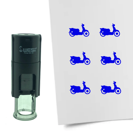 Stempel of Stempeltje van een Scooter 10mm rond