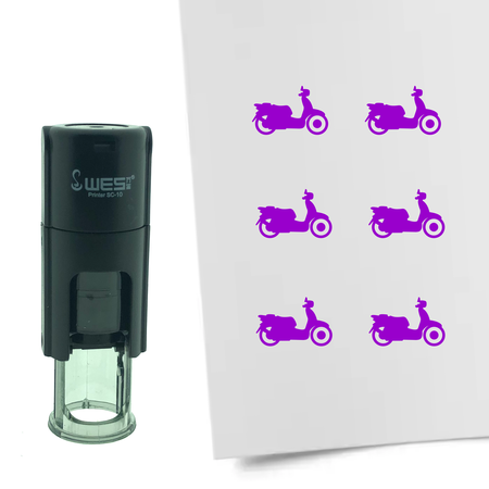 Stempel of Stempeltje van een Scooter 10mm rond