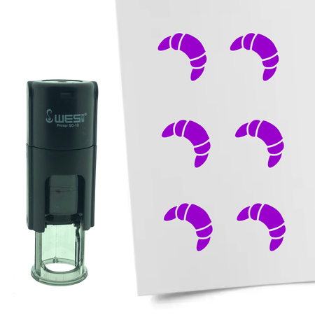 Stempel of Stempeltje van een Croissant 10mm rond