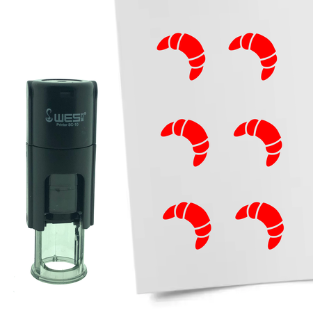 Stempel of Stempeltje van een Croissant 10mm rond