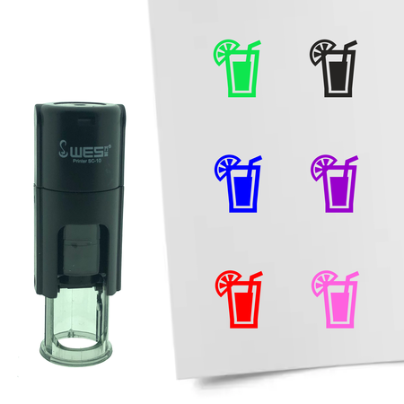 Stempel of Stempeltje van een Cocktail 10mm rond