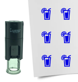 Stempel of Stempeltje van een Cocktail 10mm rond