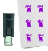 Stempel of Stempeltje van een Cocktail 10mm rond