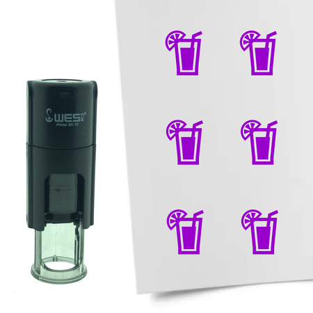 Stempel of Stempeltje van een Cocktail 10mm rond