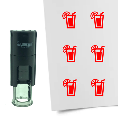 Stempel of Stempeltje van een Cocktail 10mm rond