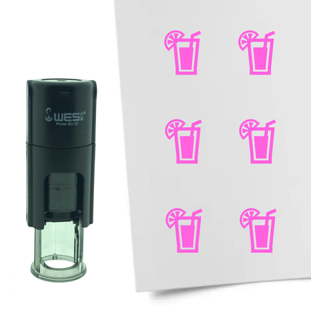 Stempel of Stempeltje van een Cocktail 10mm rond