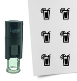 Stempel of Stempeltje van een Cocktail 10mm rond