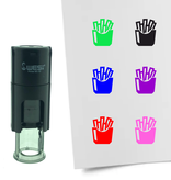 Stempel of Stempeltje van een Frites of Patat 10mm rond