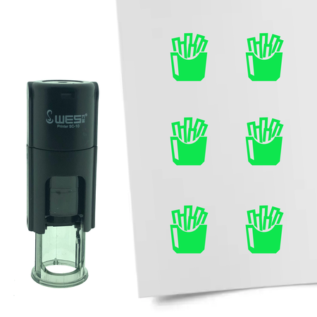 Stempel of Stempeltje van een Frites of Patat 10mm rond