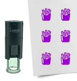 Stempel of Stempeltje van een Frites of Patat 10mm rond