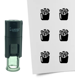 Stempel of Stempeltje van een Frites of Patat 10mm rond