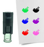 Stempel of Stempeltje van een Pokebowl of Rijstbol 10mm rond