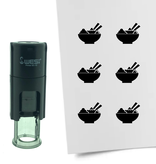 Stempel of Stempeltje van een Pokebowl of Rijstbol 10mm rond