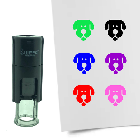 Stempel of Stempeltje van een Hond 10mm rond