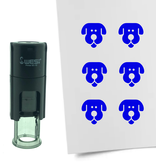 CombiCraft Stempel of Stempeltje van een Hond 10mm rond