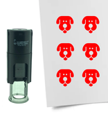 Stempel of Stempeltje van een Hond 10mm rond