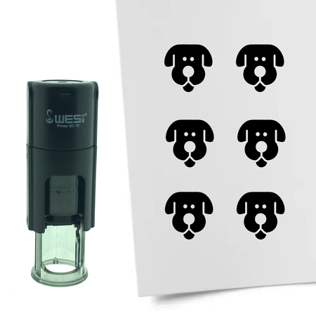 CombiCraft Stempel of Stempeltje van een Hond 10mm rond