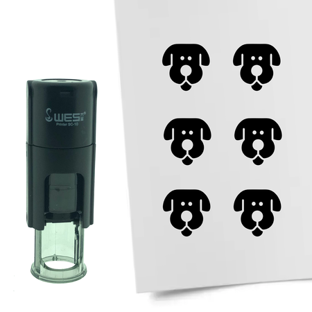 Stempel of Stempeltje van een Hond 10mm rond