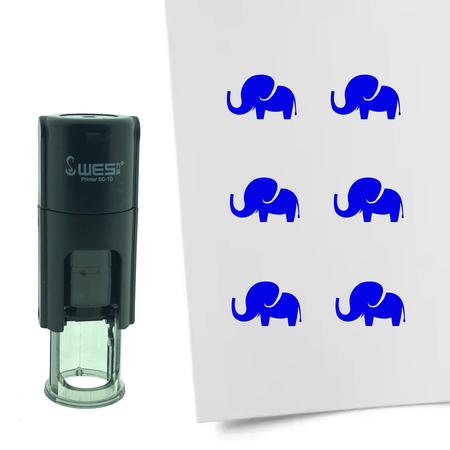 CombiCraft Stempel of Stempeltje van een Olifant 10mm rond