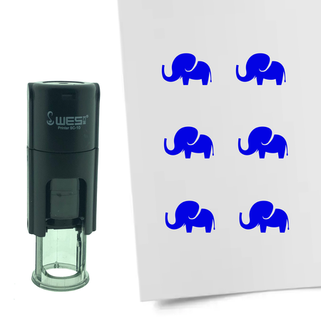Stempel of Stempeltje van een Olifant 10mm rond