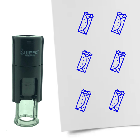 Stempel of Stempeltje van een Burrito 10mm rond