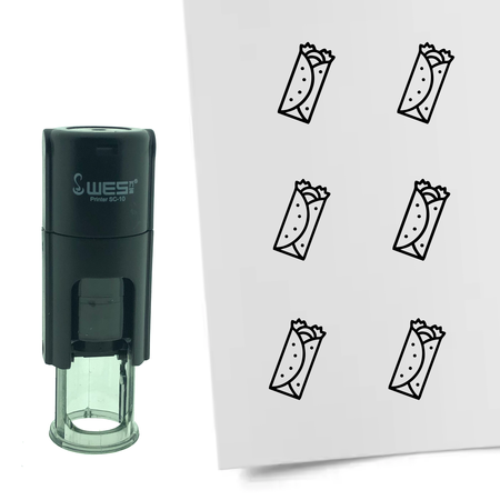 Stempel of Stempeltje van een Burrito 10mm rond
