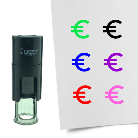 Stempel of Stempeltje van het Euro teken 10mm rond