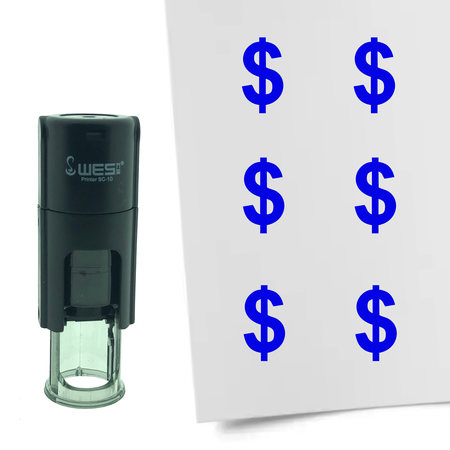 Stempel of Stempeltje van het Dollar teken 10mm rond