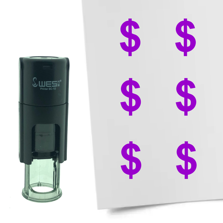 Stempel of Stempeltje van het Dollar teken 10mm rond