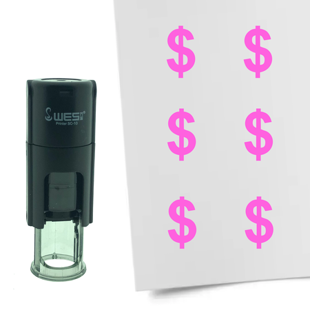 Stempel of Stempeltje van het Dollar teken 10mm rond