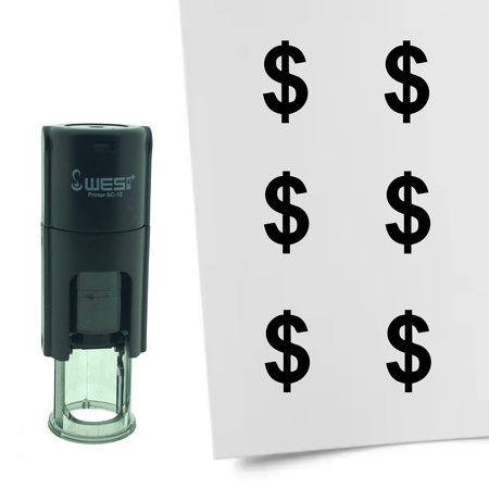 Stempel of Stempeltje van het Dollar teken 10mm rond