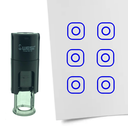 Stempel of Stempeltje van het Instagram Logo 10mm rond