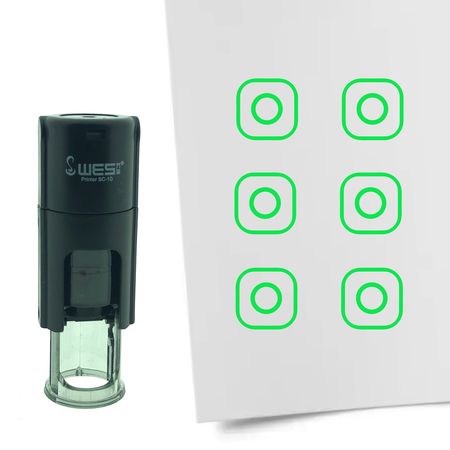 Stempel of Stempeltje van het Instagram Logo 10mm rond