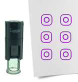 Stempel of Stempeltje van het Instagram Logo 10mm rond