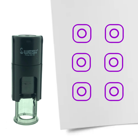 Stempel of Stempeltje van het Instagram Logo 10mm rond