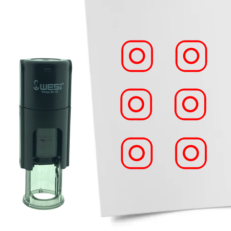 Stempel of Stempeltje van het Instagram Logo 10mm rond