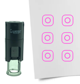 CombiCraft Stempel of Stempeltje van het Instagram Logo 10mm rond