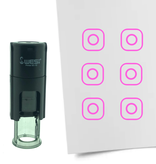 Stempel of Stempeltje van het Instagram Logo 10mm rond