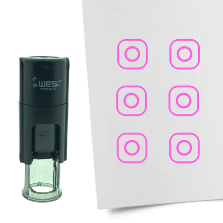 Stempel of Stempeltje van het Instagram Logo 10mm rond