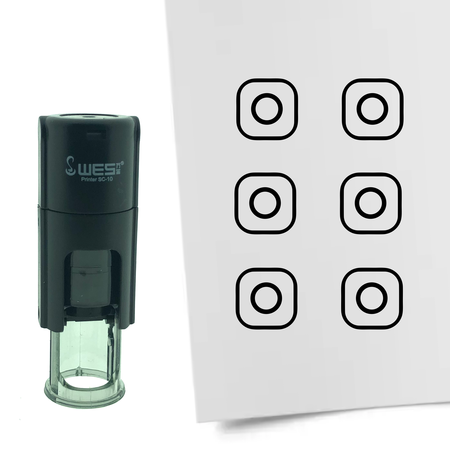 Stempel of Stempeltje van het Instagram Logo 10mm rond