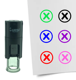 Stempel of Stempeltje van een Checkbox met kruisje 10mm rond